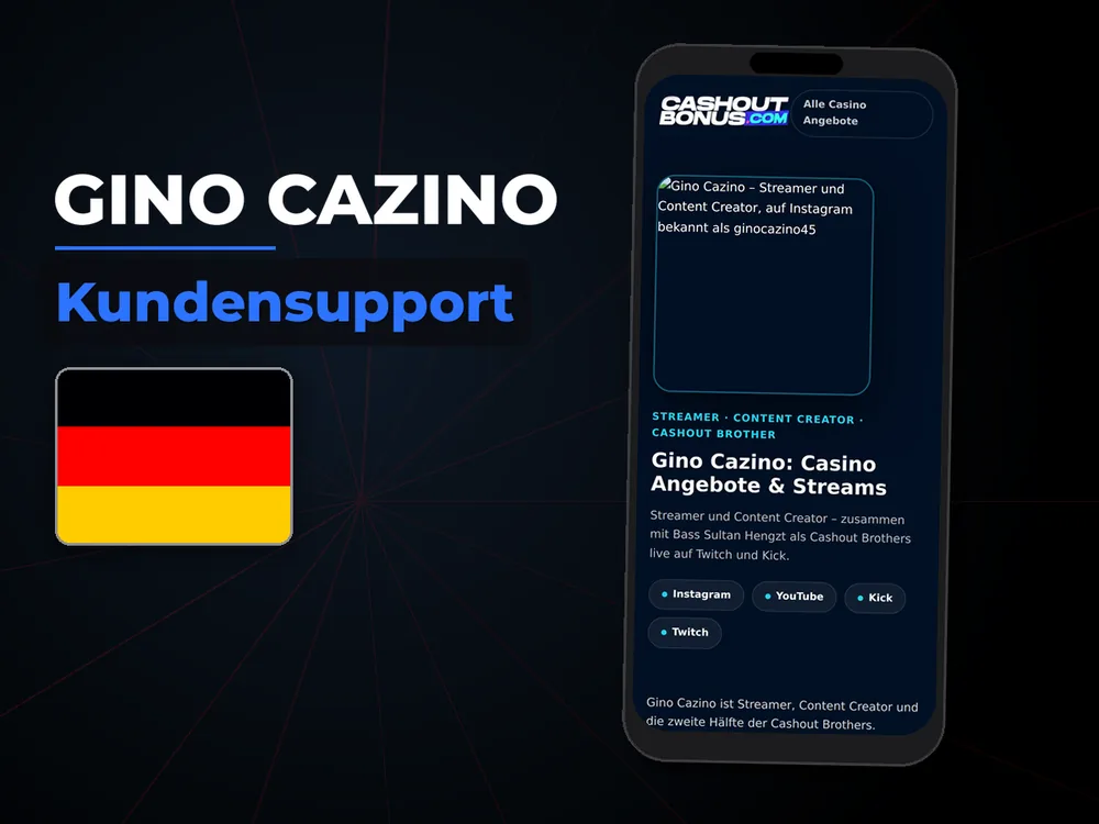 gino cazino - Kundensupport