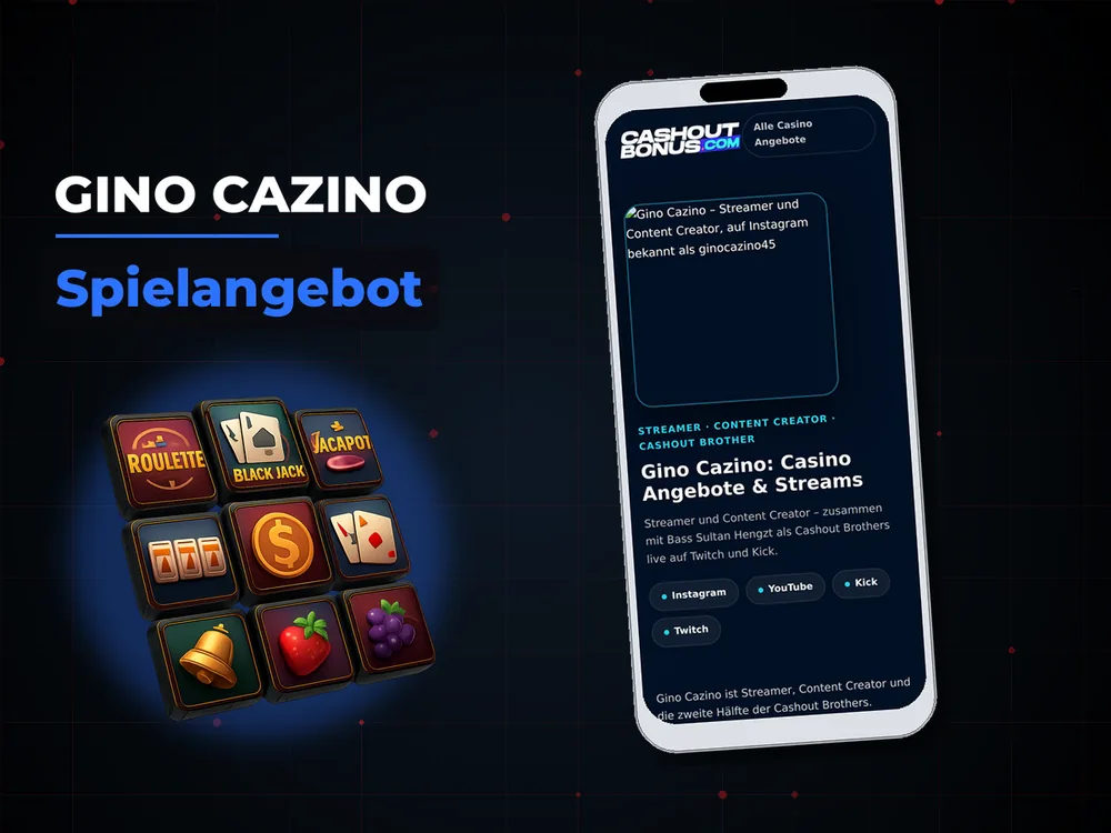 gino cazino - Spielangebot