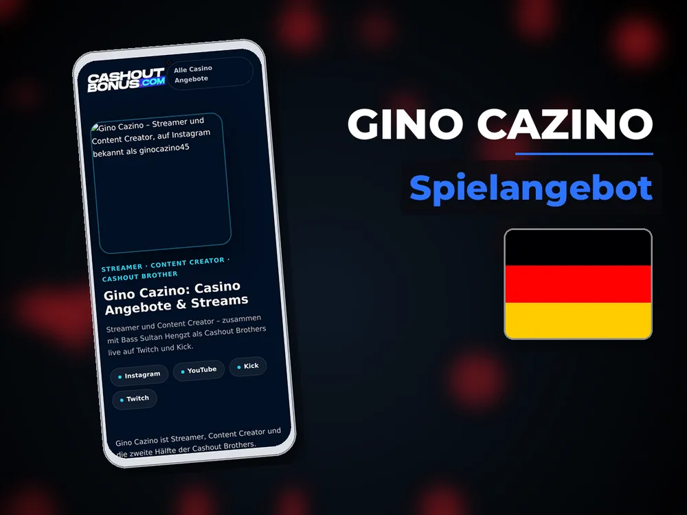 gino cazino - Spielangebot