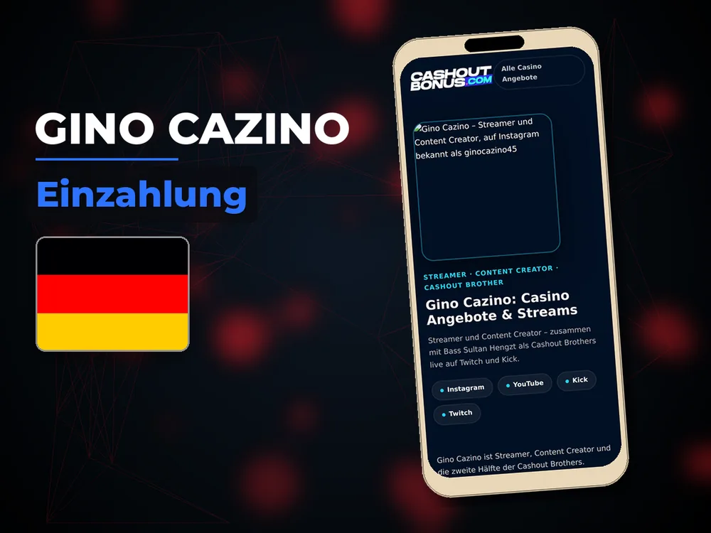 gino cazino - Einzahlung
