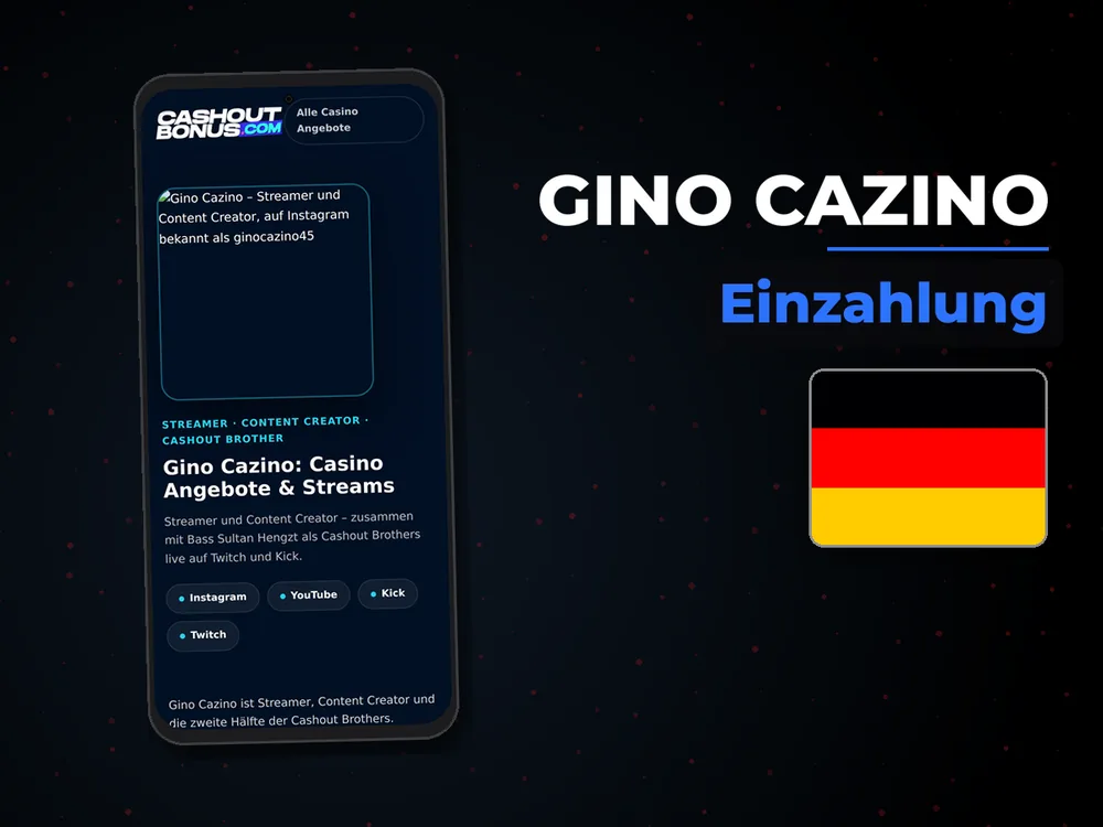 gino cazino - Einzahlung